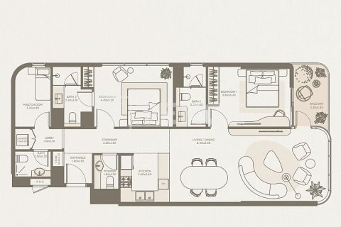 Appartement à Majan, Dubai, 1 chambre, 68 m², № 114916 - photo 22