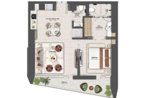 Appartement à Maritime City, Dubai, 1 chambre, 67 m², № 103599 - photo 15