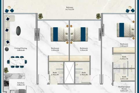 Apartment in Dubai 3 bedrooms, 157 sq.m. № 93789 - photo 21