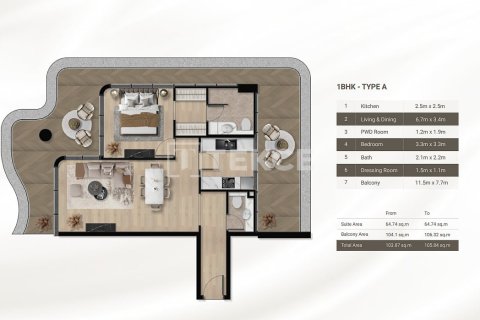 Apartamento en Dubai, 3 dormitorios, 158 m², № 98146 - foto 13