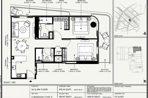 Appartement à Jumeirah Village Circle, Dubai, 2 chambres, 110 m², № 90788 - photo 14