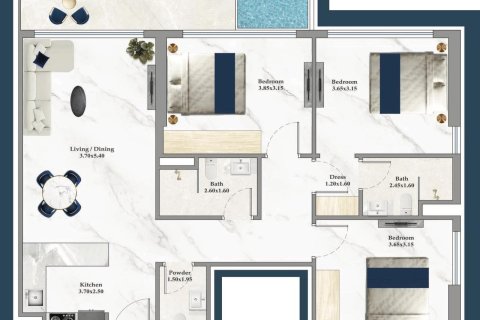 Appartement à Dubai Silicon Oasis, Dubai, 3 chambres, 98 m², № 17342 - photo 14