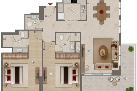 Apartment in Al Jaddaf, Dubai 2 bedrooms, 123 sq.m. № 54806 - photo 21