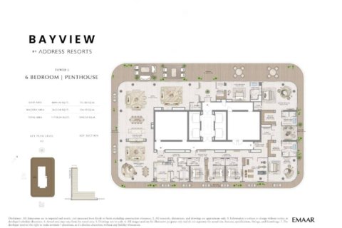 Penthouse à EMAAR Beachfront, Dubai, 6 chambres, 1100 m², № 9278 - photo 9
