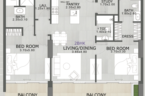 Apartamento en Dubai, 2 dormitorios, 108 m², № 18112 - foto 12