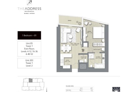 Apartamento en Downtown Dubai (Downtown Burj Dubai), Dubai, 1 dormitorio, 74 m², № 103696 - foto 8