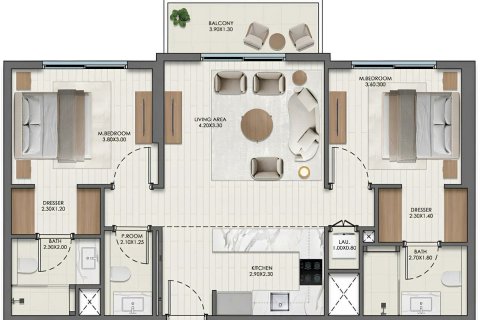 Appartement à Dubai, 2 chambres, 83 m², № 89681 - photo 12