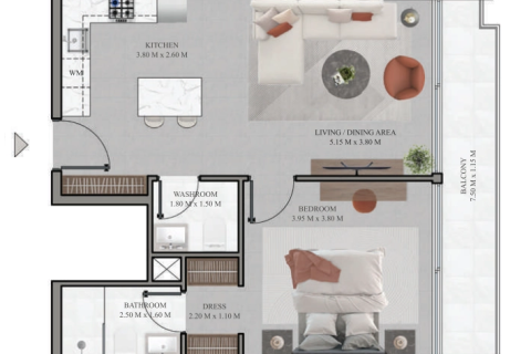 Apartamento en Dubai, 3 dormitorios, 151 m², № 17326 - foto 15