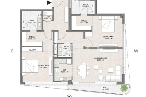 Apartamento en Dubai, 2 dormitorios, 129 m², № 110480 - foto 4