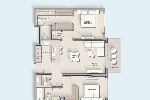 Apartamento en City of Arabia, Dubai, 2 dormitorios, 124 m², № 101475 - foto 4