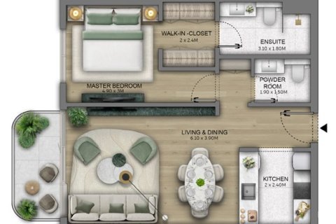 Appartement à Maritime City, Dubai, 1 chambre, 78 m², № 103571 - photo 15
