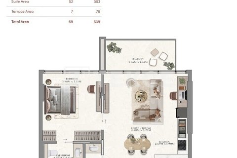 Apartment in Jebel Ali, Dubai 3 bedrooms, 133 sq.m. № 142295 - photo 11