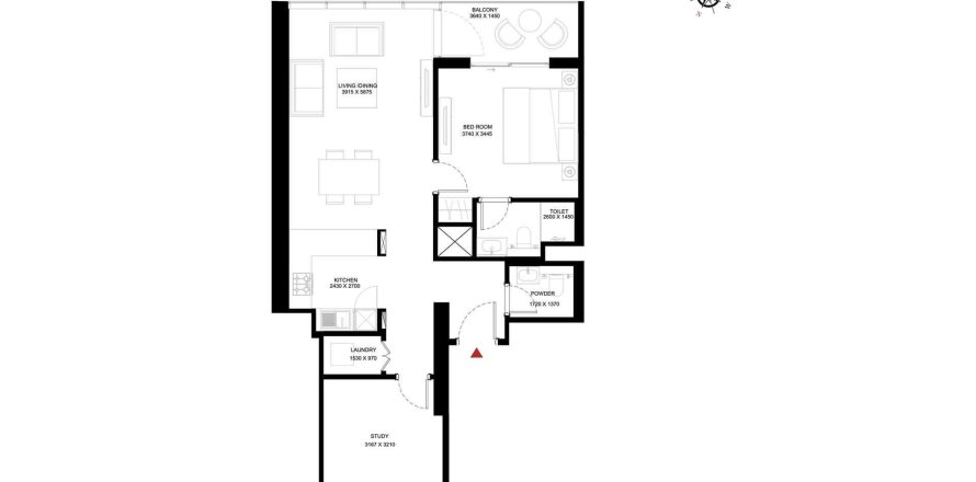 Квартира в CREEK VISTAS HEIGHTS в Sobha Hartland, Мохаммед Бин Рашид Сити, Дубай, 1 спальня, 85.35м², № 31052