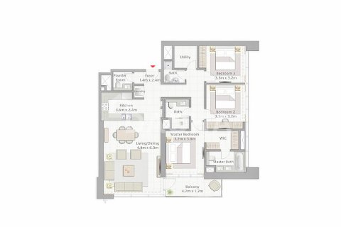 Apartamento en Dubai Creek Harbour (The Lagoons), Dubai, 3 dormitorios, 137 m², № 110420 - foto 2