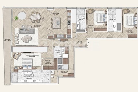 Apartamento en Dubai, 3 dormitorios, 285 m², № 49620 - foto 15