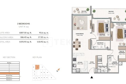 Apartamento en Meydan, Dubai, 2 dormitorios, 110 m², № 50502 - foto 24