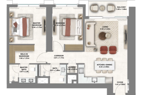 Apartment in Dubai 2 bedrooms, 106 sq.m. № 49616 - photo 13