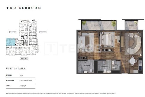 Appartement à Jumeirah Village Circle, Dubai, 1 chambre, 66 m², № 100637 - photo 9