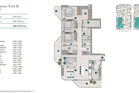 Appartement à Dubai, 2 chambres, 98 m², № 69095 - photo 22