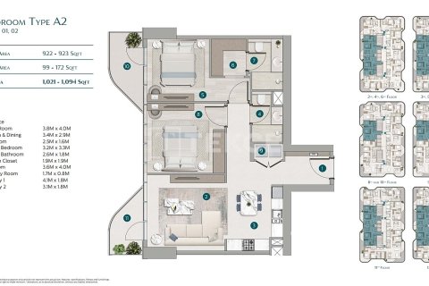 Appartement à Dubai, 2 chambres, 98 m², № 69095 - photo 30