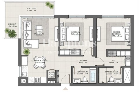 Apartment in Maple at Dubai Hills Estate, Dubai Hills Estate, Dubai 2 bedrooms, 99.0346 sq.m. № 104601