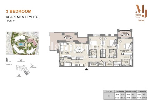 Apartamento en Umm Suqeim 3, Umm Suqeim, Dubai, 3 dormitorios, 191.65888900 m², № 135009 - foto 2