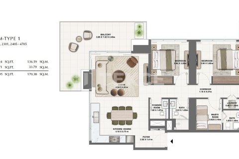 Appartement à Dubai, 3 chambres, 180 m², № 24851 - photo 2