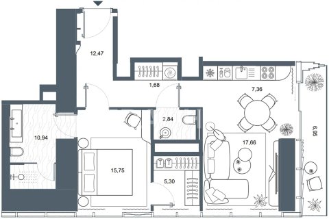 شقة في Dubai Internet City, دبي 1غرف نوم, 80 م² رقم 135299 - صورة 2