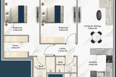 Apartment in Dubai 2 bedrooms, 100 sq.m. № 18257 - photo 8