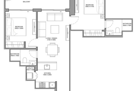 Apartamento en Dubai, 2 dormitorios, 87 m², № 18256 - foto 14