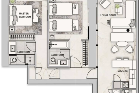 Apartment in Al Sufouh, Dubai 2 bedrooms, 103 sq.m. № 17302 - photo 16
