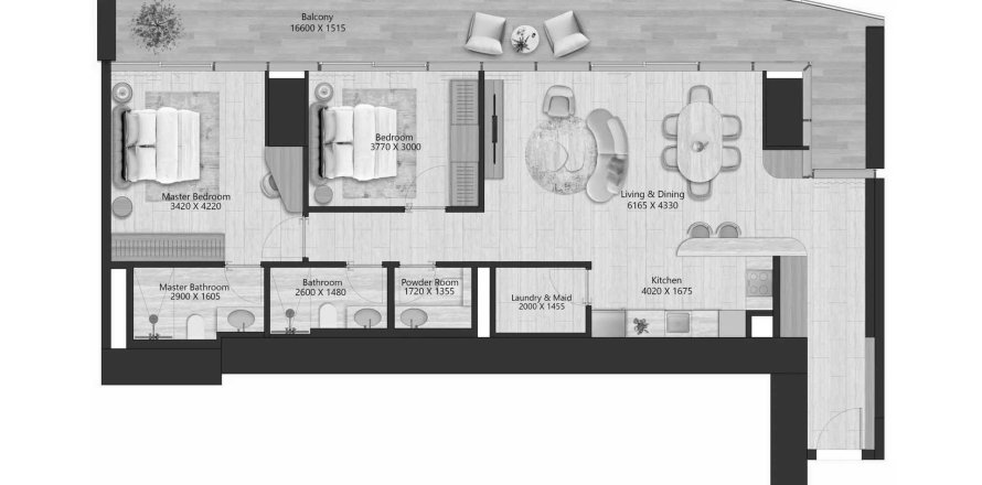 Квартира в IL Vento в Maritime City, Дубай, 2 спальни, 137.25м², № 70049
