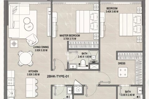 Appartement à Dubai, 2 chambres, 110 m², № 17355 - photo 6
