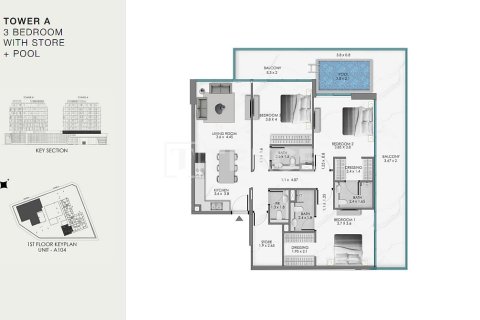Apartment in Dubai 3 bedrooms, 155 sq.m. № 83274 - photo 30
