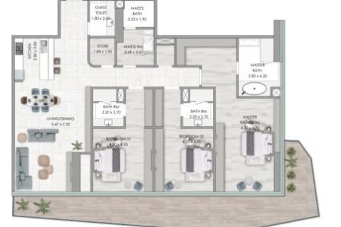 Appartement à Dubai Marina, Dubai, 2 chambres, 188 m², № 103736 - photo 20