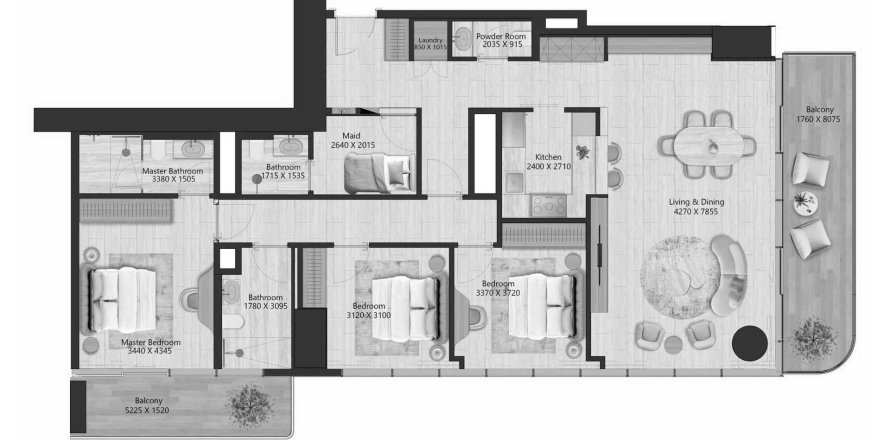 شقة في IL Vento في Maritime City, دبي 3 غرف نوم, 167.53 م² رقم 70051