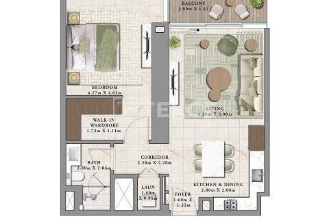 Apartamento en Dubai, 1 dormitorio, 79 m², № 84950 - foto 12