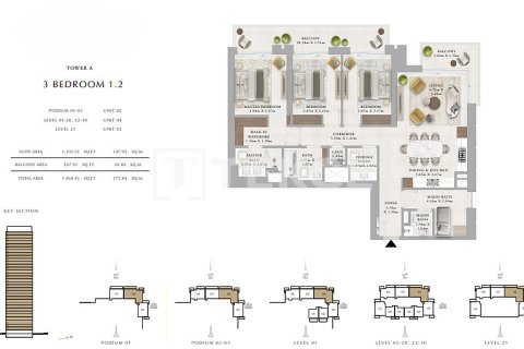 Appartement à Dubai, 2 chambres, 119 m², № 84948 - photo 13