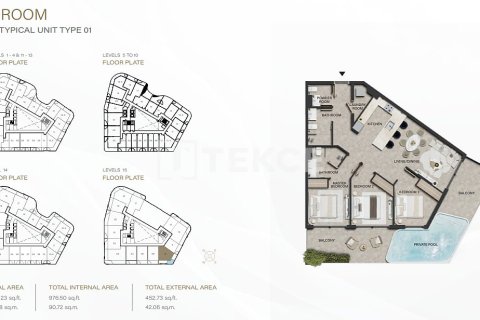 Apartamento en Dubai Land, Dubai, 3 dormitorios, 145 m², № 137717 - foto 3