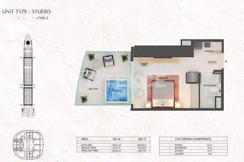 Apartamento en Dubai, 1 dormitorio, 69 m², № 137712 - foto 26