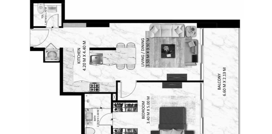 Apartamento en Bling Avenue 1 en Dubai South (Dubai World Central), Dubai, 1 dormitorio, 79.38 m², № 31632